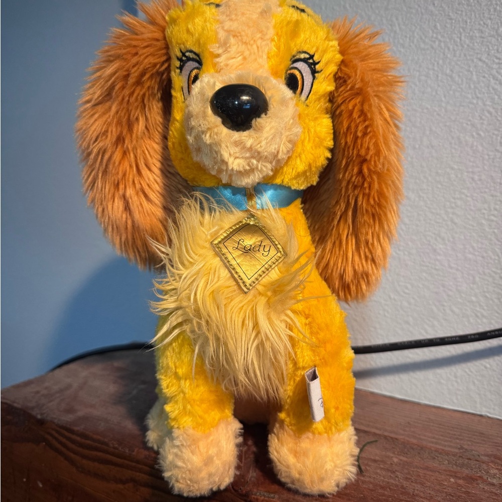 Lady in the tramp Plush Dog Toy with Blue Collar